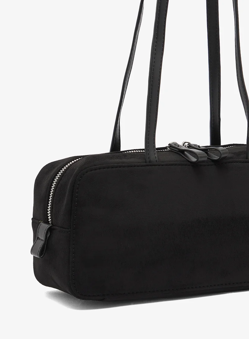 ELLA East-To-West Suede Shoulder Bag